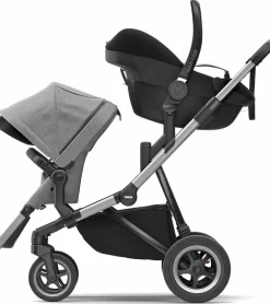 Thule Sleek Stroller + Accessory Set - Grey Melange