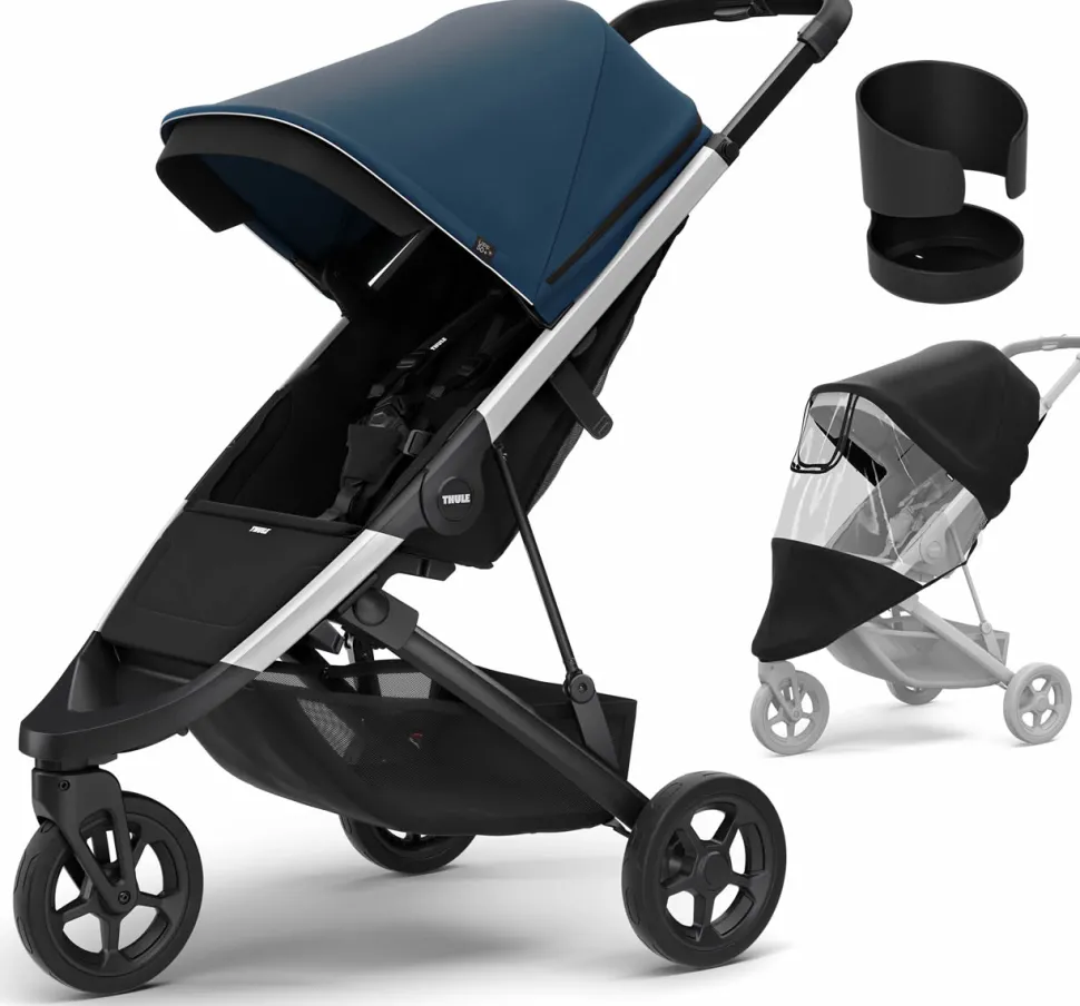 Thule Spring Stroller + Essentials Bundle - Majolica Blue