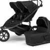 Thule Urban Glide 3 Double Jogging Stroller + Bassinet Bundle - Black