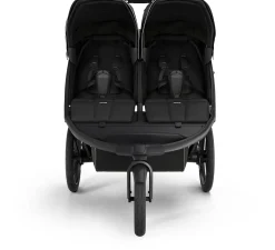 Thule Urban Glide 3 Double Jogging Stroller + Bassinet Bundle - Black