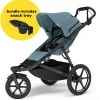 Thule Urban Glide 3 Single Jogging Stroller + Snack Tray Bundle - Mid-Blue
