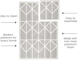 Toddlekind Printed Foam Puzzle Playmat - Nordic - Pebble