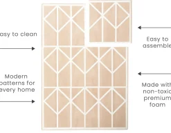 Toddlekind Printed Foam Puzzle Playmat - Nordic - Clay