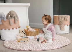 Toddlekind Quilted Cotton Reversible Playmat - Sea Shell