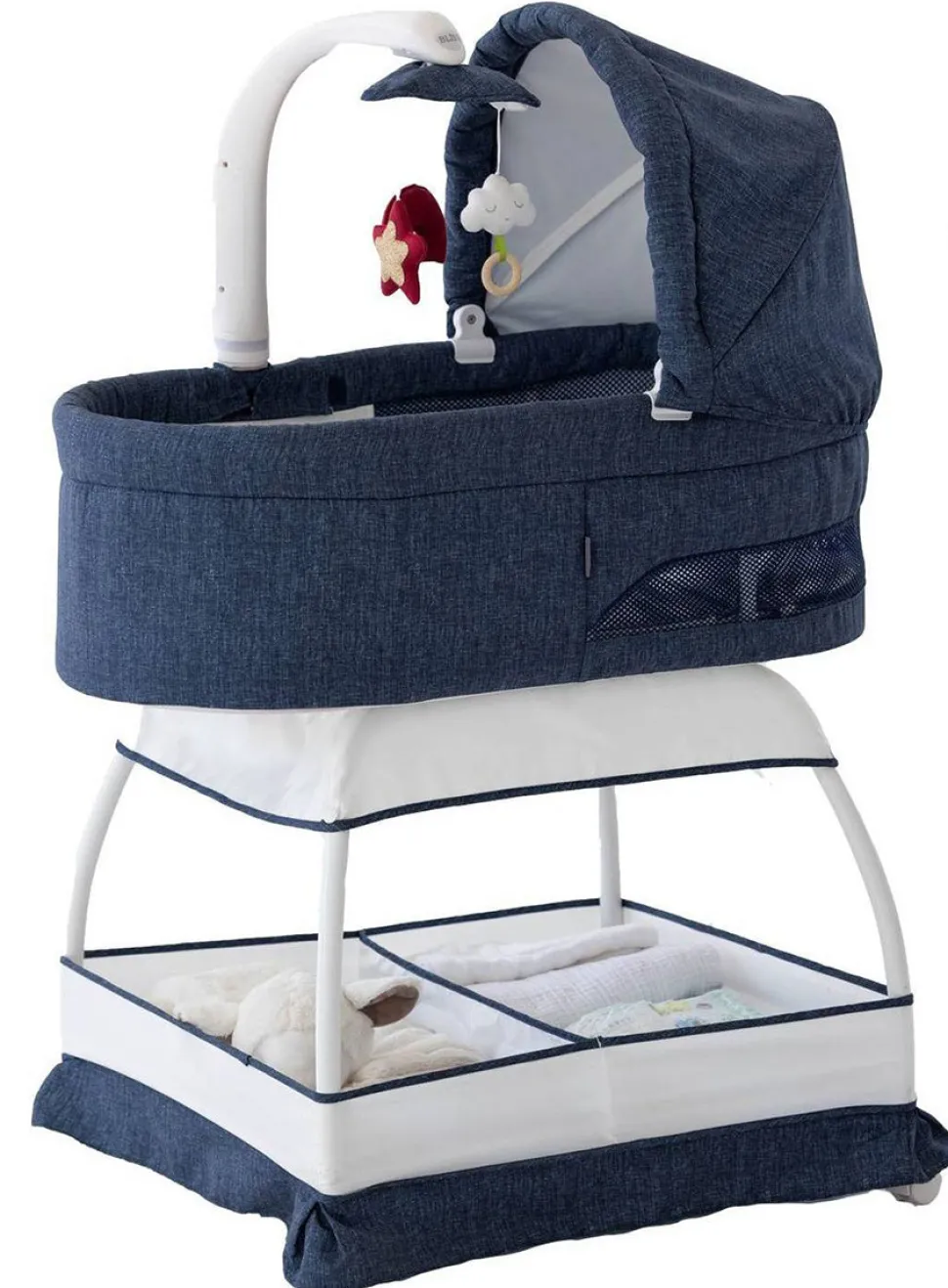 TruBliss Sweetli Nurture Bassinet - Denim Melange