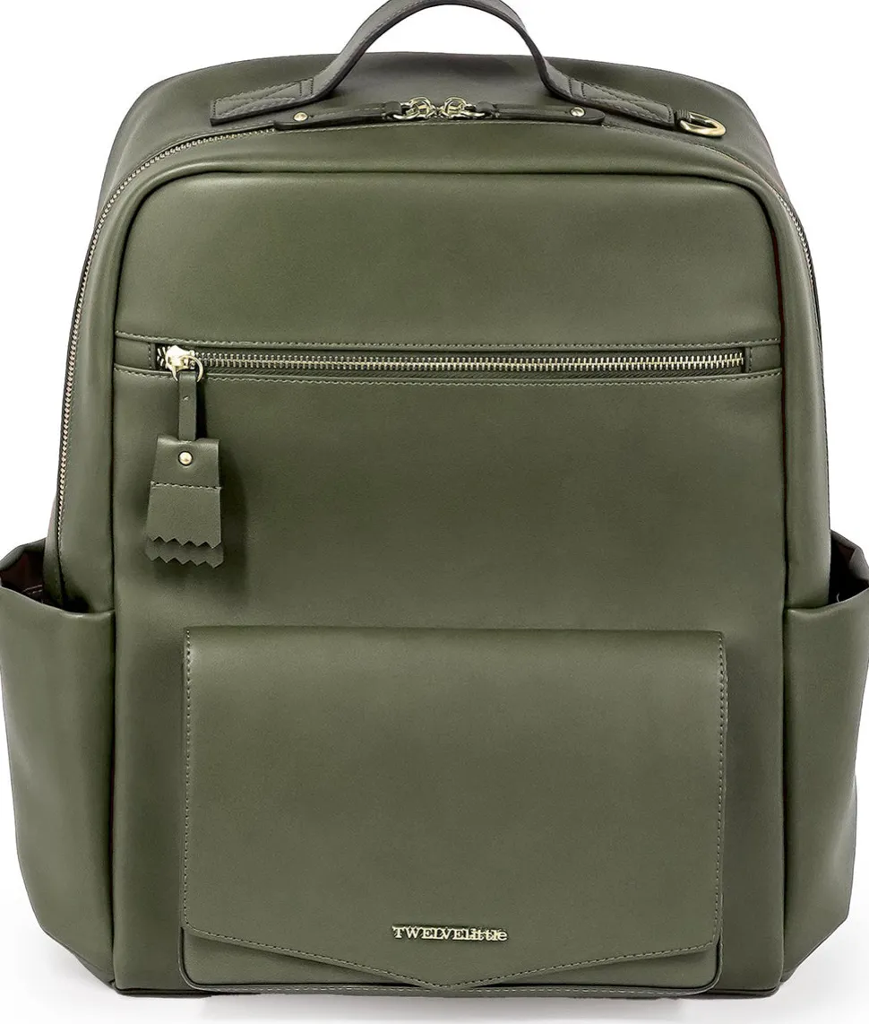 TWELVElittle Peek-A-Boo Backpack Diaper Bag - Olive