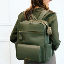 TWELVElittle Peek-A-Boo Backpack Diaper Bag - Olive