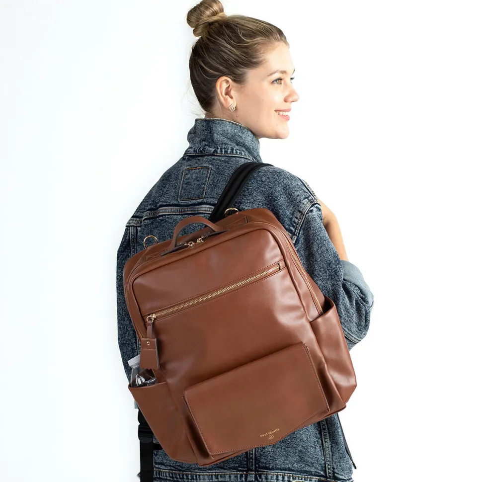 TWELVElittle Peek-a-boo Backpack Diaper Bag - Toffee