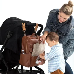 TWELVElittle Peek-a-boo Backpack Diaper Bag - Toffee