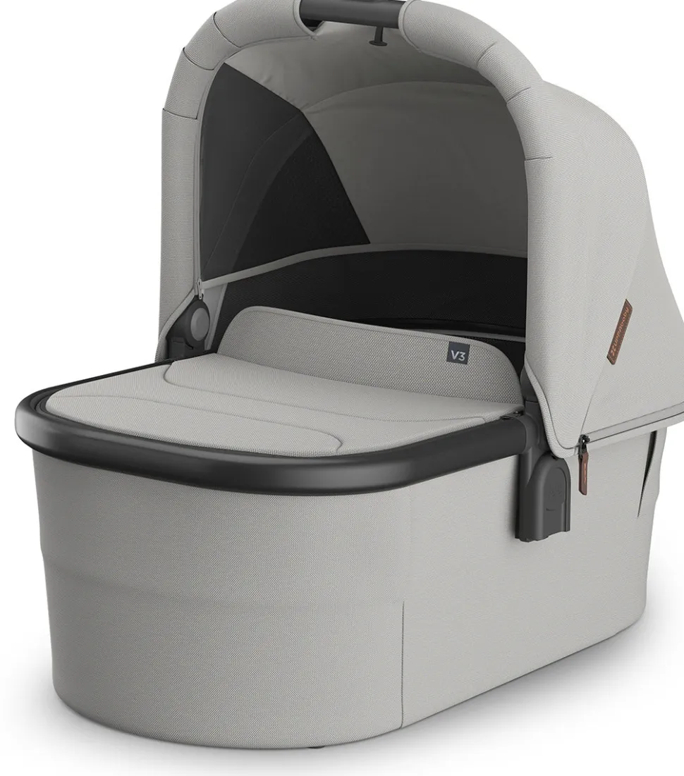 UPPAbaby Bassinet V3 - Savannah (Pearl Gray Jacquard / Carbon Frame)