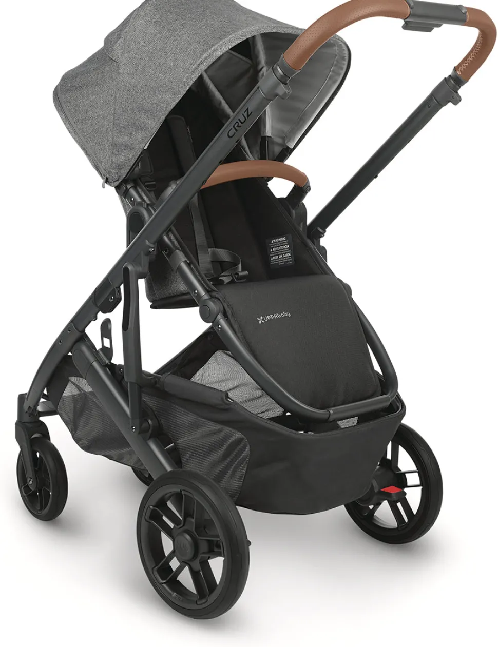UPPAbaby CRUZ V2 Stroller - Greyson (Charcoal Melange/Carbon/Saddle Leather)