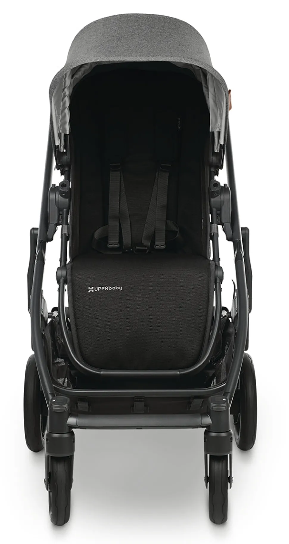 UPPAbaby CRUZ V2 Stroller - Greyson (Charcoal Melange/Carbon/Saddle Leather)