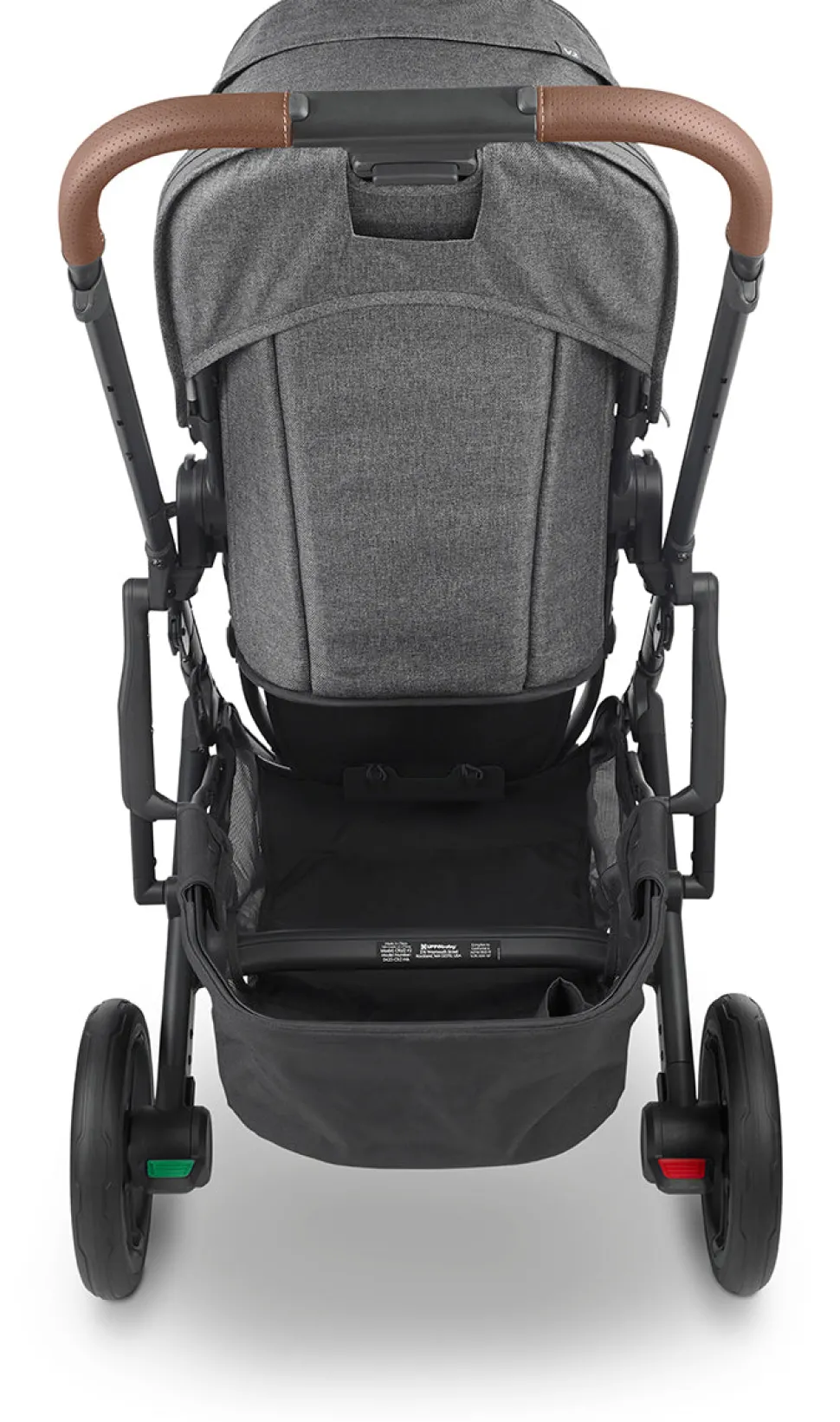 UPPAbaby CRUZ V2 Stroller - Greyson (Charcoal Melange/Carbon/Saddle Leather)