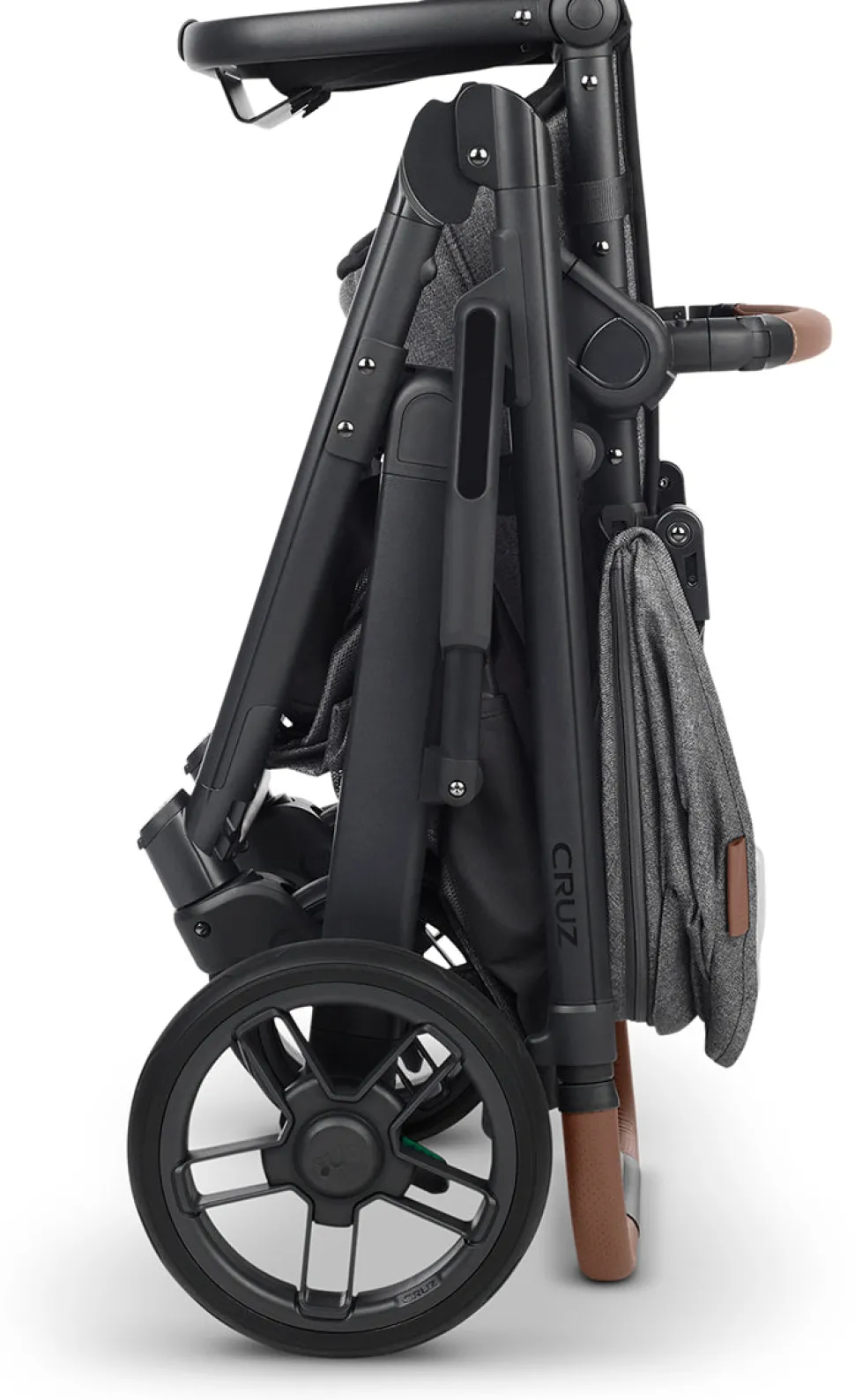 UPPAbaby CRUZ V2 Stroller - Greyson (Charcoal Melange/Carbon/Saddle Leather)
