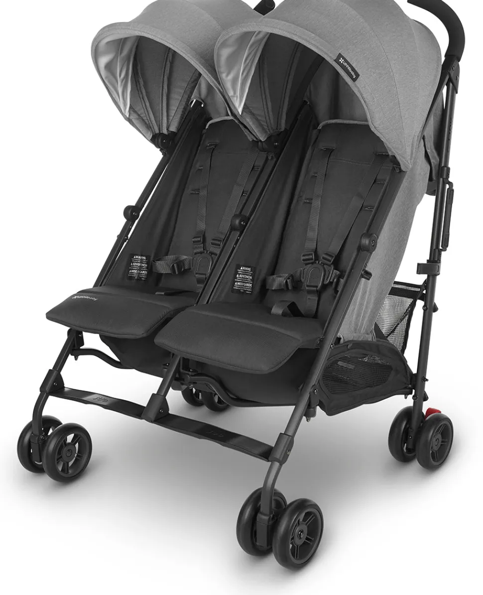 UPPAbaby G-LINK V2 Side by Side Double Stroller - Greyson (Charcoal Melange / Carbon)
