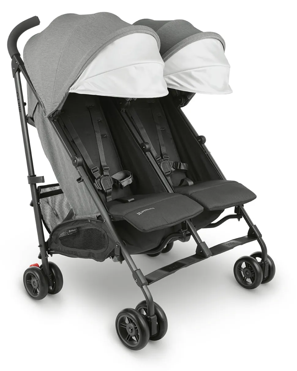 UPPAbaby G-LINK V2 Side by Side Double Stroller - Greyson (Charcoal Melange / Carbon)