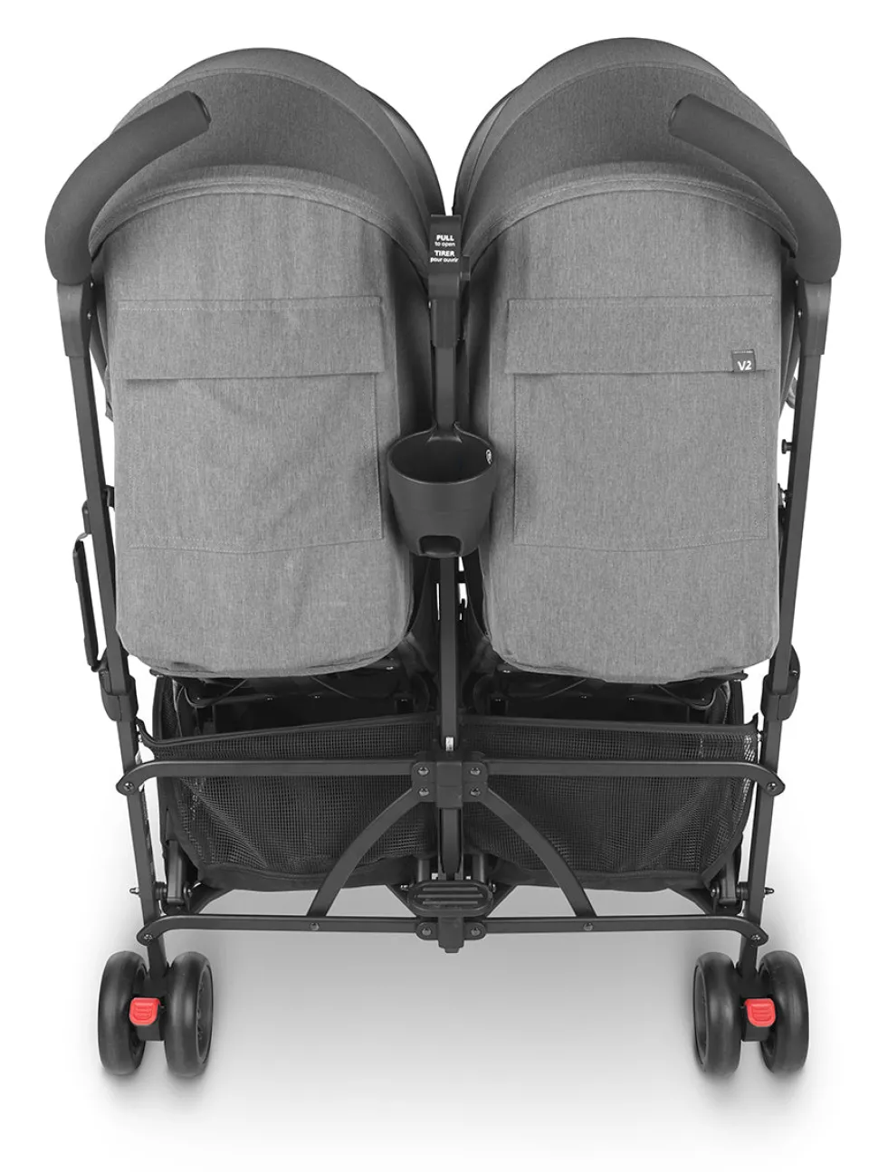 UPPAbaby G-LINK V2 Side by Side Double Stroller - Greyson (Charcoal Melange / Carbon)