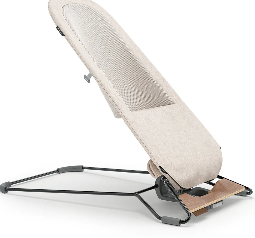 UPPAbaby Mira 2-in-1 Bouncer and Seat - Charlie (Sand Melange / Black Frame / Walnut Wood)