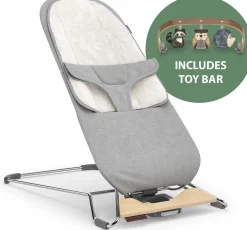 UPPAbaby Mira 2-in-1 Bouncer + Toy Bar Bundle - Stella / Forest Fun