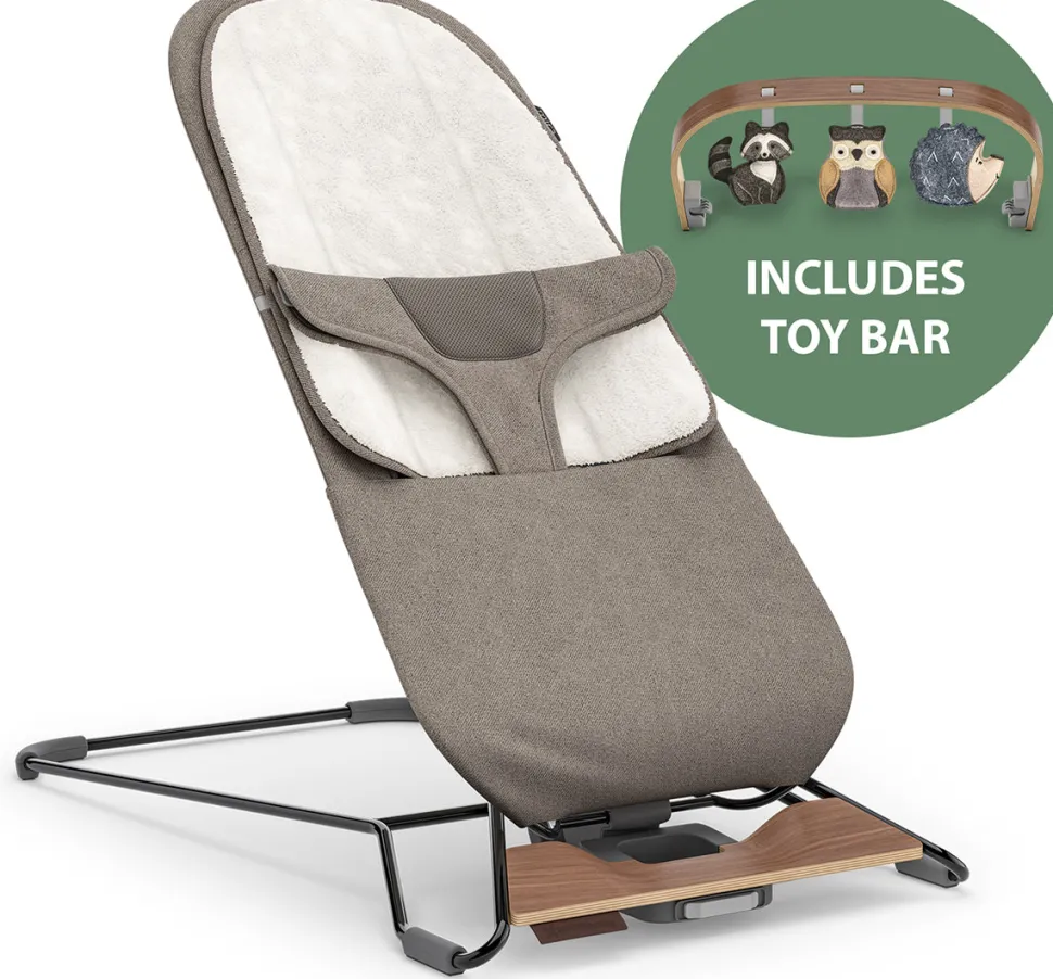 UPPAbaby Mira 2-in-1 Bouncer + Toy Bar Bundle - Wells / Forest Fun