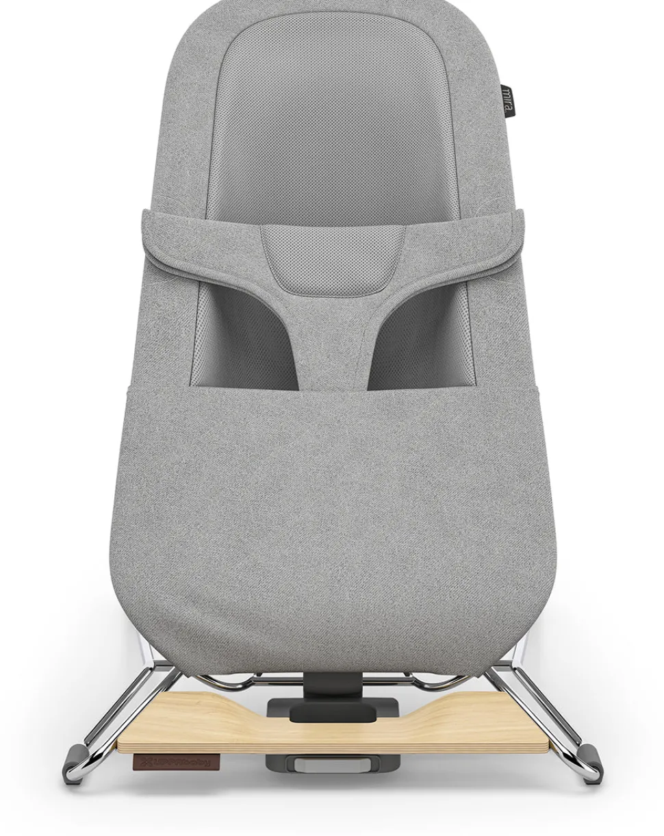 UPPAbaby Mira 2-in-1 Bouncer and Seat - Stella (Grey Melange / Silver Frame / Maple Wood)