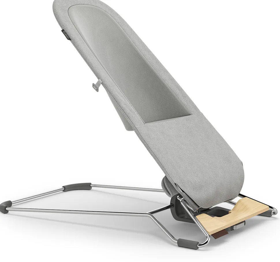 UPPAbaby Mira 2-in-1 Bouncer and Seat - Stella (Grey Melange / Silver Frame / Maple Wood)
