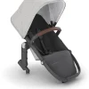 UPPAbaby RumbleSeat V2+ - Anthony (White and Grey Chenille / Carbon Frame / Chestnut Leather)