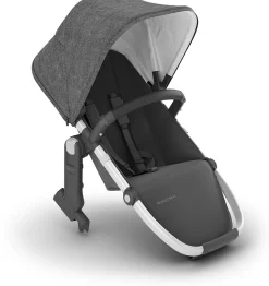 UPPAbaby RumbleSeat V2+ - Jordan (Charcoal Melange / Silver Frame / Black Leather)