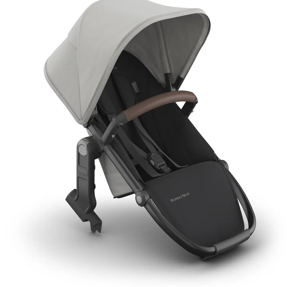UPPAbaby RumbleSeat V3 - Savannah (Pearl Gray Jacquard / Carbon Frame / Chestnut Leather)