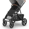 UPPAbaby Vista V3 Single-to-Double Stroller - Greyson (Charcoal Melange / Carbon Frame / Saddle Leather)