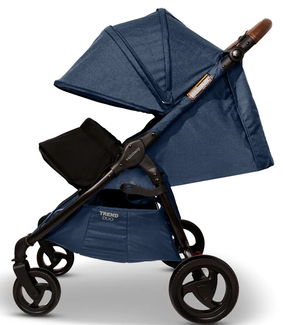 Valco Trend Duo Side by Side Double Stroller 2025 Denim
