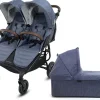 Valco Trend Duo Side by Side Double Stroller + Bassinet Bundle 2025 Denim / Denim