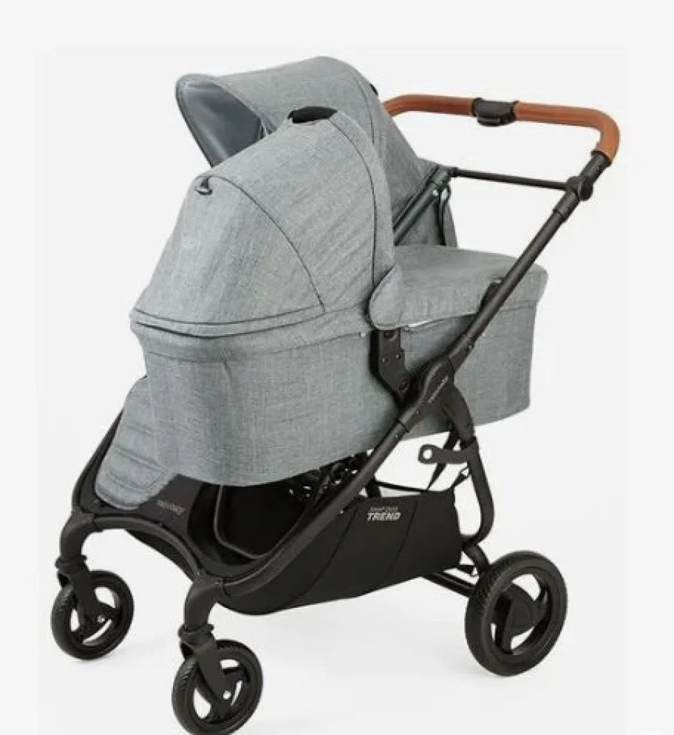Valco Trend Duo Side by Side Double Stroller + Bassinet Bundle 2025 Denim / Denim