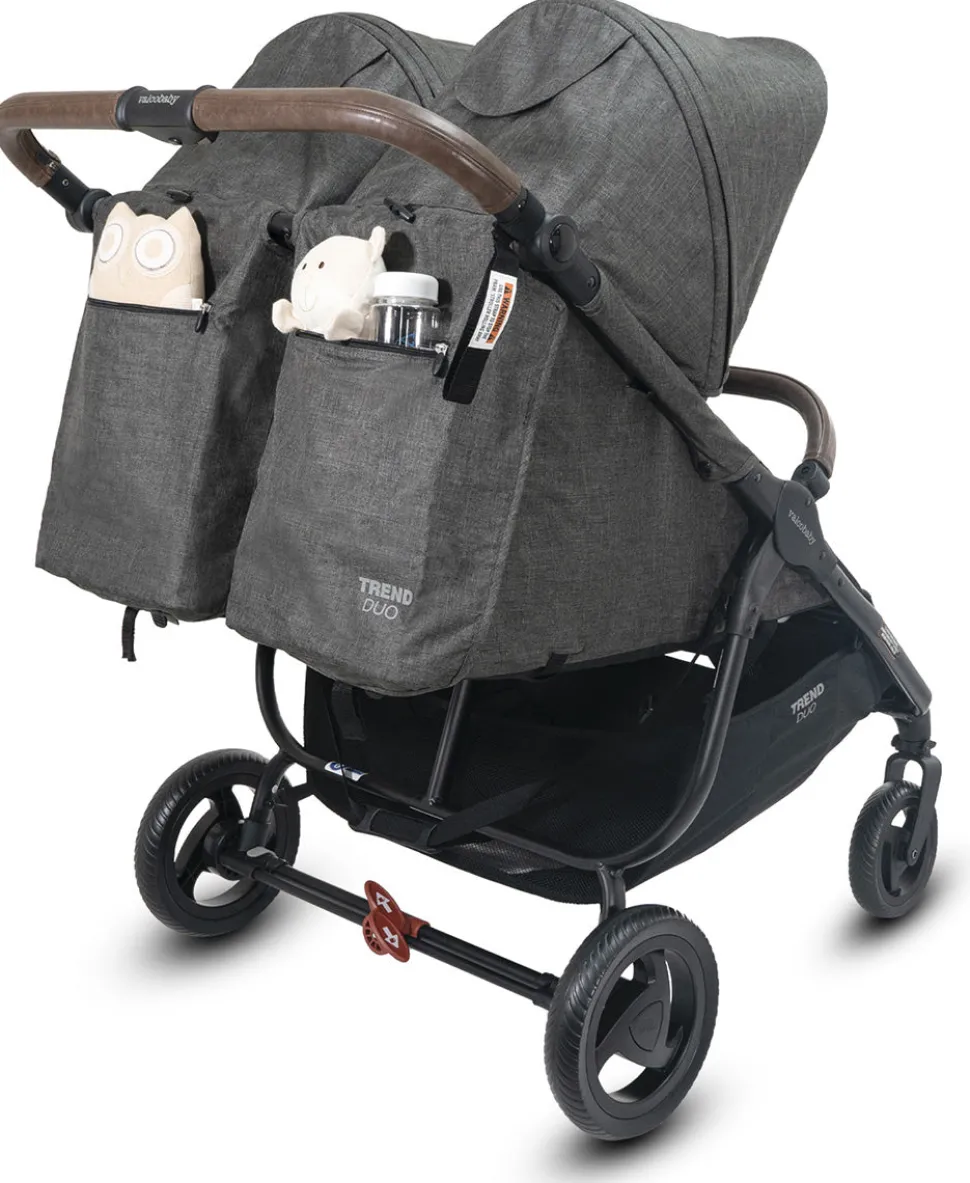 Valco Trend Duo Side by Side Double Stroller 2025 Charcoal
