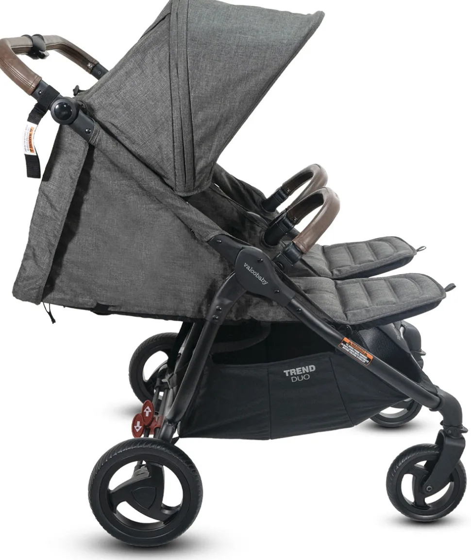 Valco Trend Duo Side by Side Double Stroller 2025 Charcoal