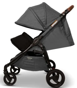 Valco Trend Duo Side by Side Double Stroller + Bassinet Bundle 2025 Charcoal / Charcoal