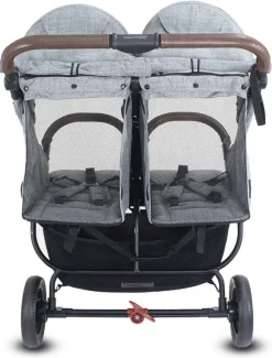 Valco Trend Duo Side by Side Double Stroller + Bassinet Bundle 2025 Charcoal / Charcoal