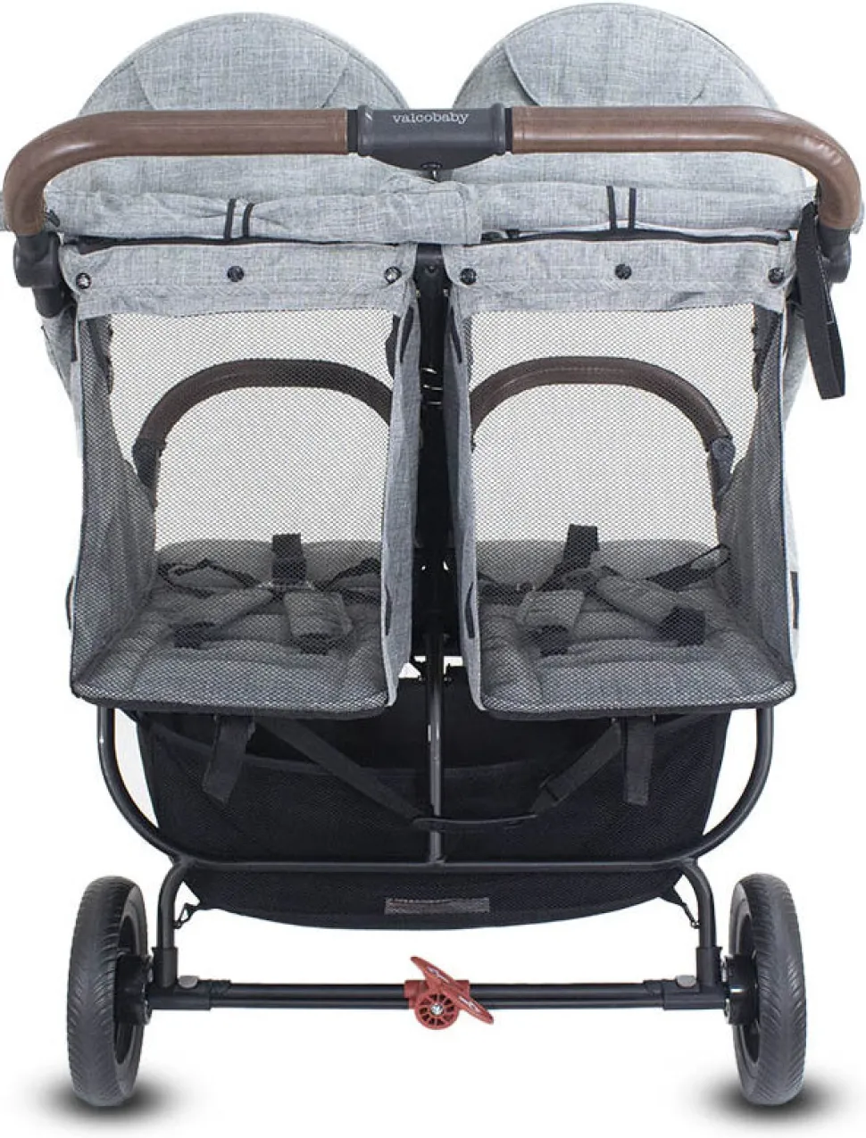 Valco Trend Duo Side by Side Double Stroller + Bassinet Bundle 2025 Charcoal / Charcoal