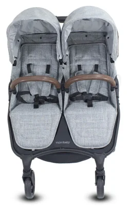Valco Trend Duo Twin Side by Side Double Stroller + Bassinet Bundle 2025 Denim / Denim