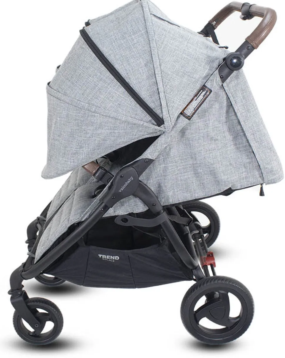 Valco Trend Duo Twin Side by Side Double Stroller + Bassinet Bundle 2025 Denim / Denim