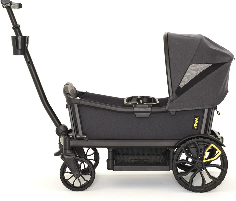 Veer All-Terrain Cruiser XL (4 Seater) Stroller Wagon + Canopy Bundle - Grey
