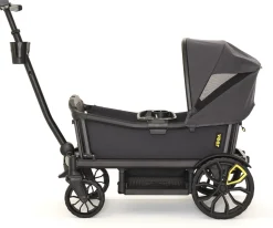 Veer All-Terrain Cruiser XL (4 Seater) Stroller Wagon + 2 Canopy Bundle - Grey