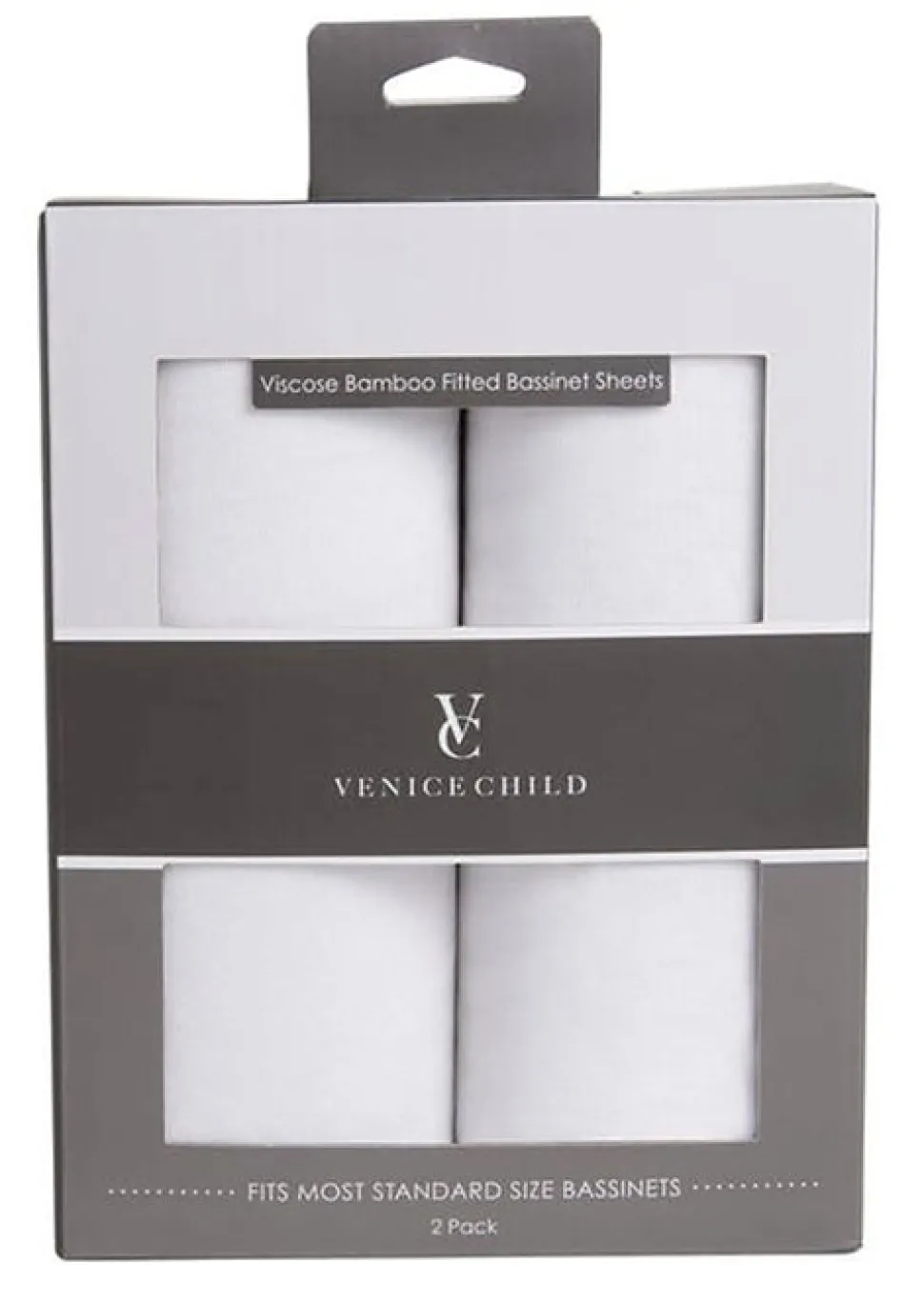 Venice Child Viscose from Bamboo Bassinet Sheets - Off White (2 Pack)