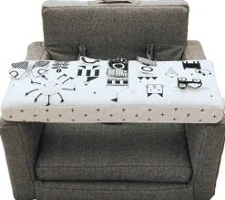 Wonder & Wise Happy Day Square Chair - Black & White