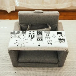 Wonder & Wise Happy Day Square Chair - Black & White