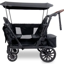 WonderFold L4 Quad (4 Seater) Stroller Wagon - Black