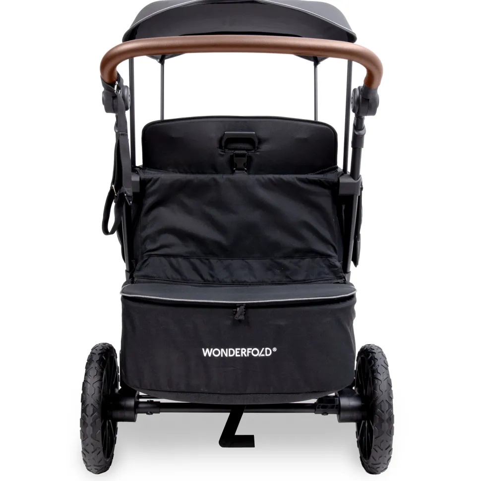 WonderFold L4 Quad (4 Seater) Stroller Wagon - Black