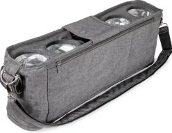 WonderFold Large Parent Console with 4 Insulated Cup Holders - Gray