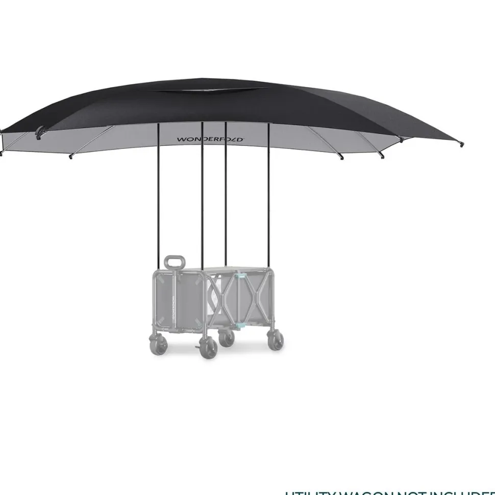 WonderFold S5 Convertible Utility Wagon Canopy - Black