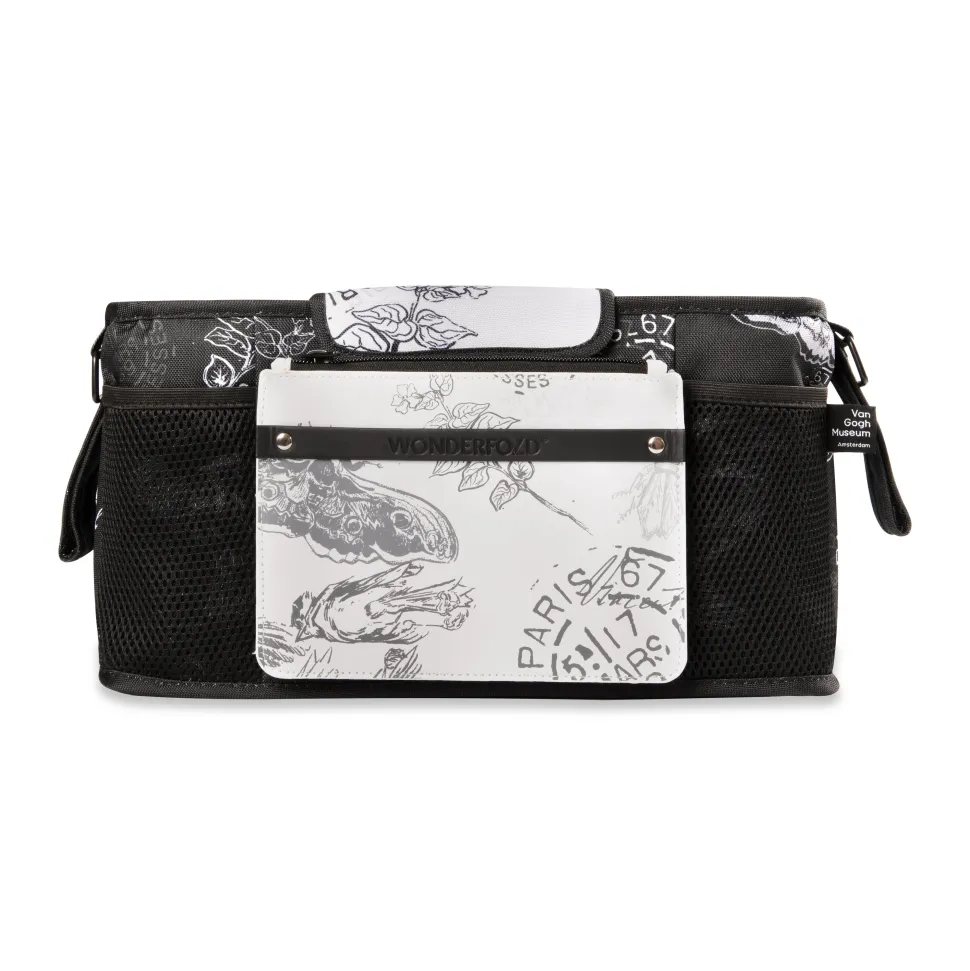 WonderFold Small Parent Console With 2 Insulated Cup Holders - Van Gogh Sketches